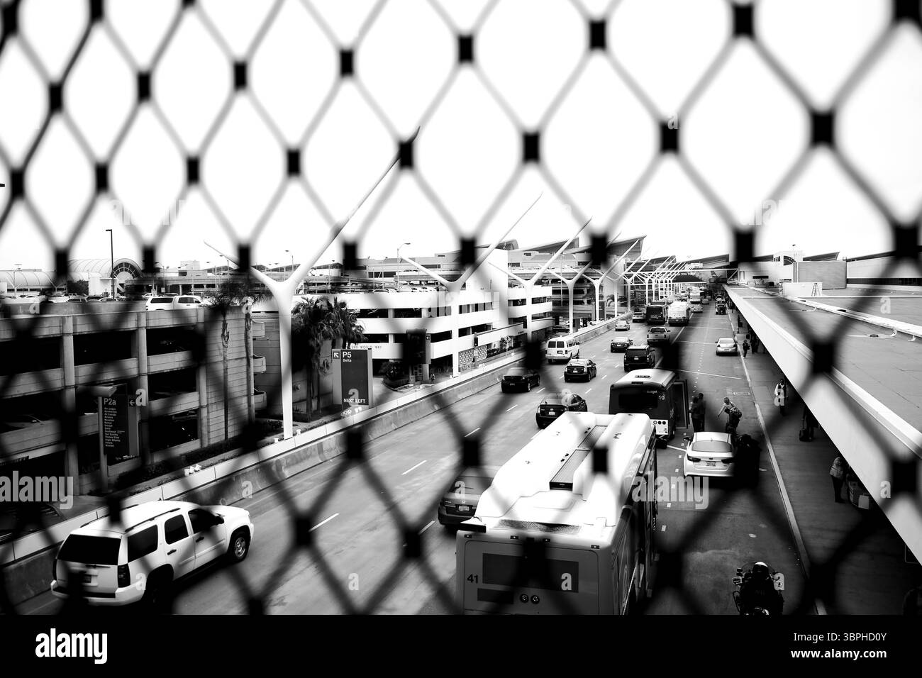 Los Angeles, Stati Uniti - 17 maggio 2016: Attrezzature ed esterni dell'aeroporto di Los Angeles LAX Foto Stock