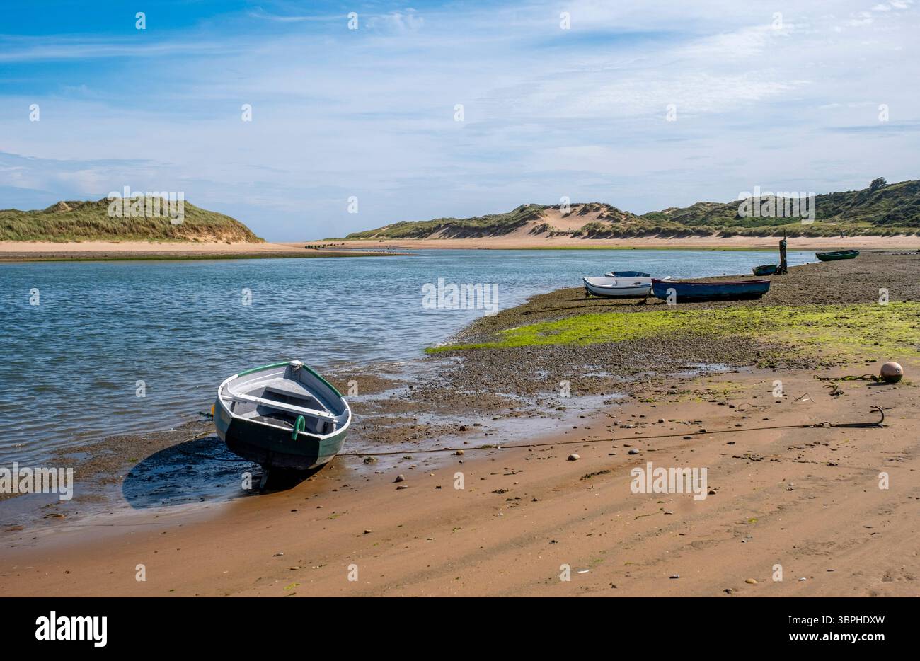 River Ythan Estuary a Newburgh, Aberdeenshire, Scozia, Regno Unito Foto Stock