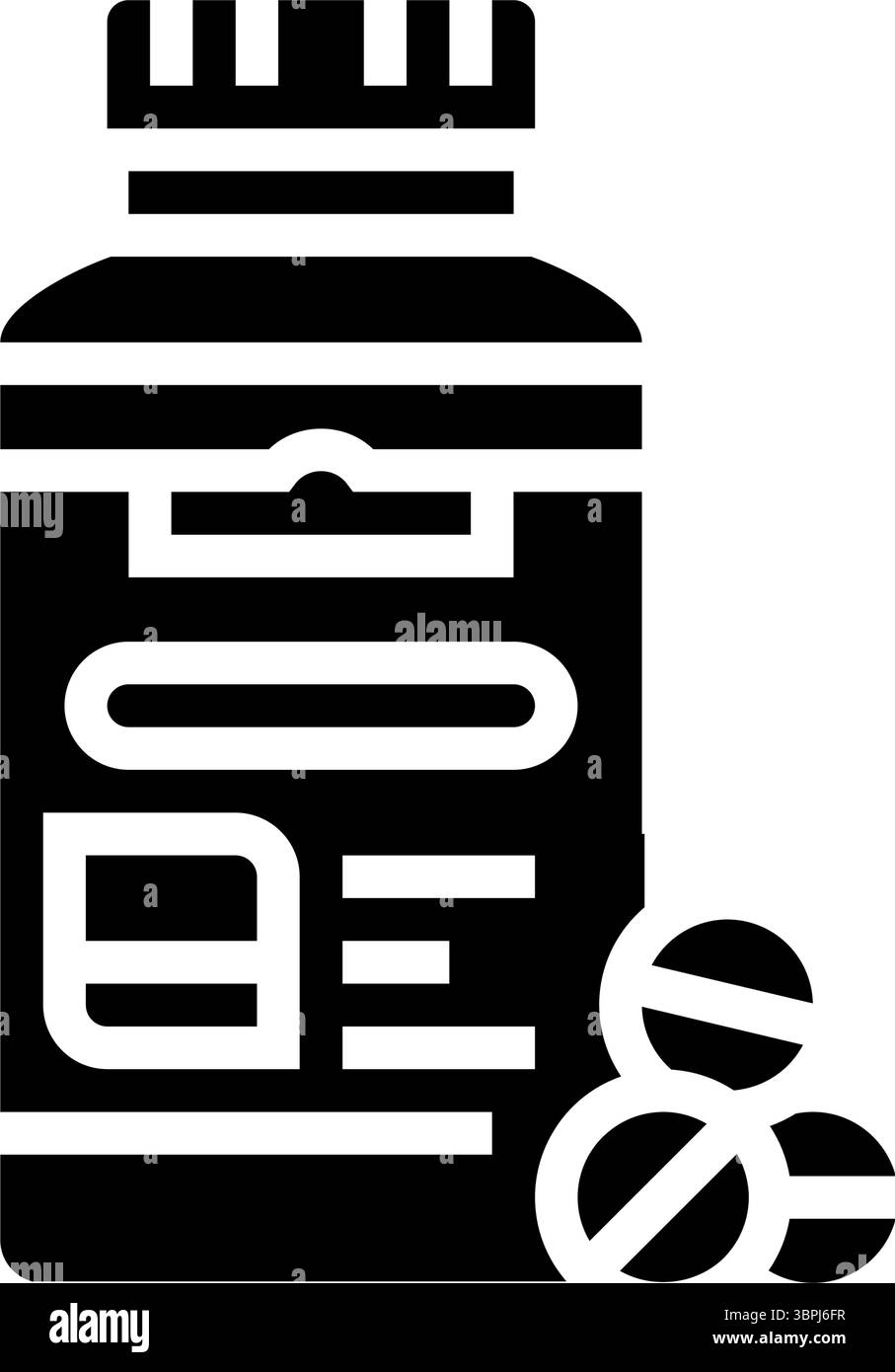 illustrazione vettoriale dell'icona glifo delle vitamine prenatali Illustrazione Vettoriale