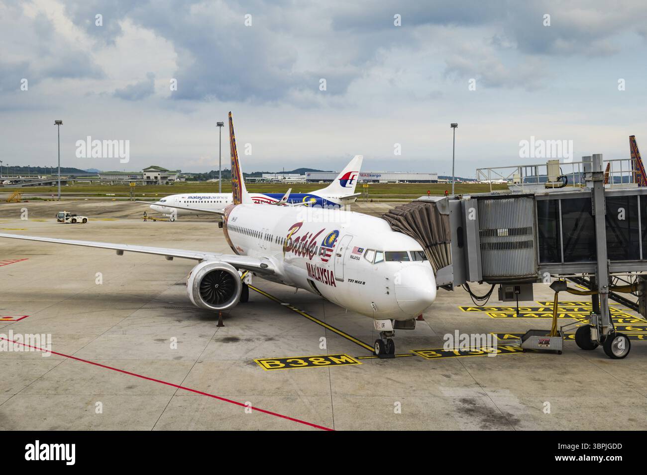 Kuala Lumpur, Malesia - maggio 2023: Batik Air Aircraft, Boeing, presso l'Aeroporto Internazionale di Kuala Lumpur. Batik Air, è una compagnia aerea di linea indonesiana Foto Stock