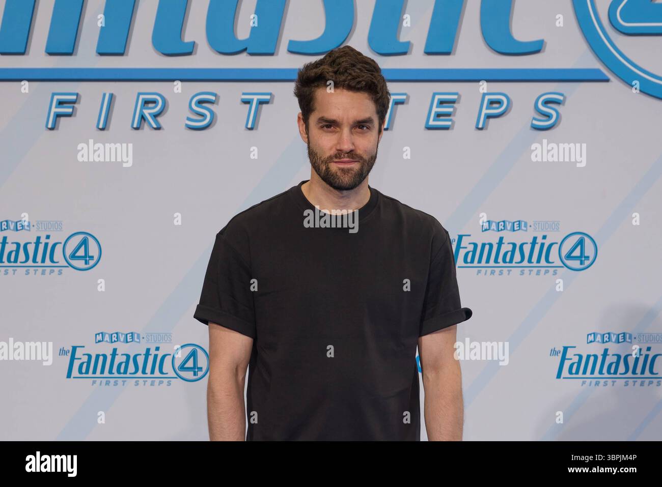 Maximilian Befort - fan-Event THE FANTASTIC FOUR:FIRST STEPS im Center a Berlino, 08.07.2025. Fan-Event - The Fantastic Four *** Maximilian Befort fan Event I FANTASTICI QUATTRO PRIMI PASSI al Centro di Berlino l'08 07 2025 fan Event The Fantastic Four Foto Stock