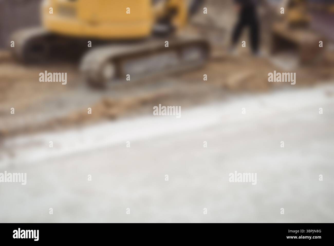 Fango di livellamento apripista in cantiere Foto Stock