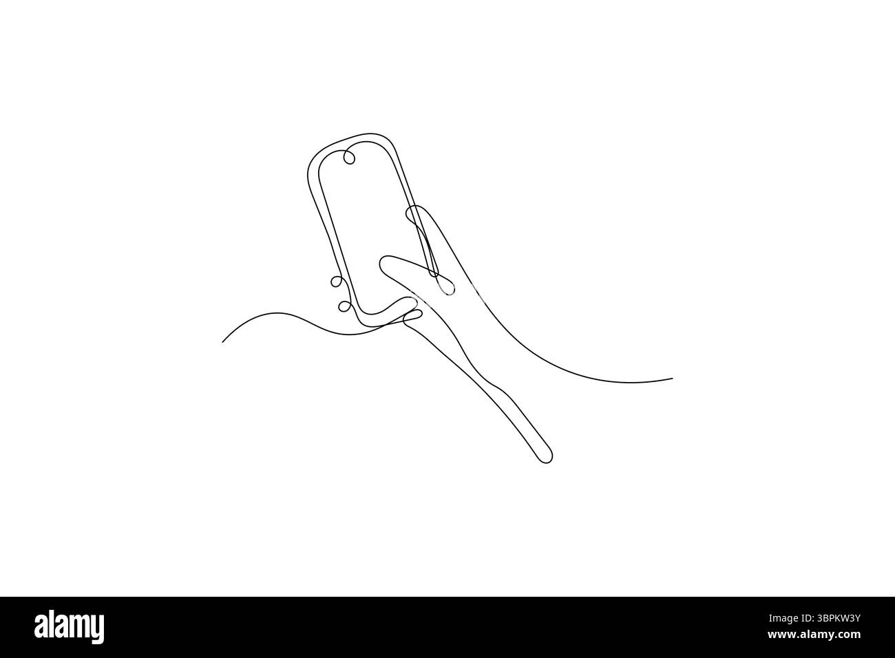 Una line art continua di illustrazione vettoriale intelligente smartphone una line drawing art Illustrazione Vettoriale