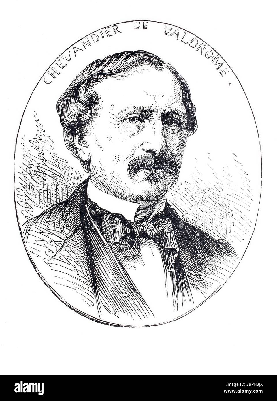 Jean-Pierre Napoleon Eugene Chevandier de Valdrome (Parigi, 15 agosto 1810 – Parigi, 2 dicembre 1878) è stato un imprenditore e politico francese, storica, riproduzione digitale di un originale del XIX secolo Foto Stock