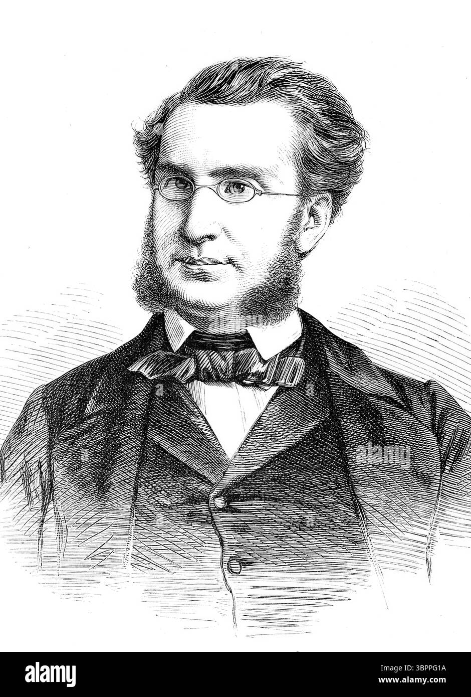 Emile Ollivier (2 luglio 1825 – 20 agosto 1913) è stato un politico e statista francese, Historical, riproduzione di un originale con una scena del XIX secolo Foto Stock