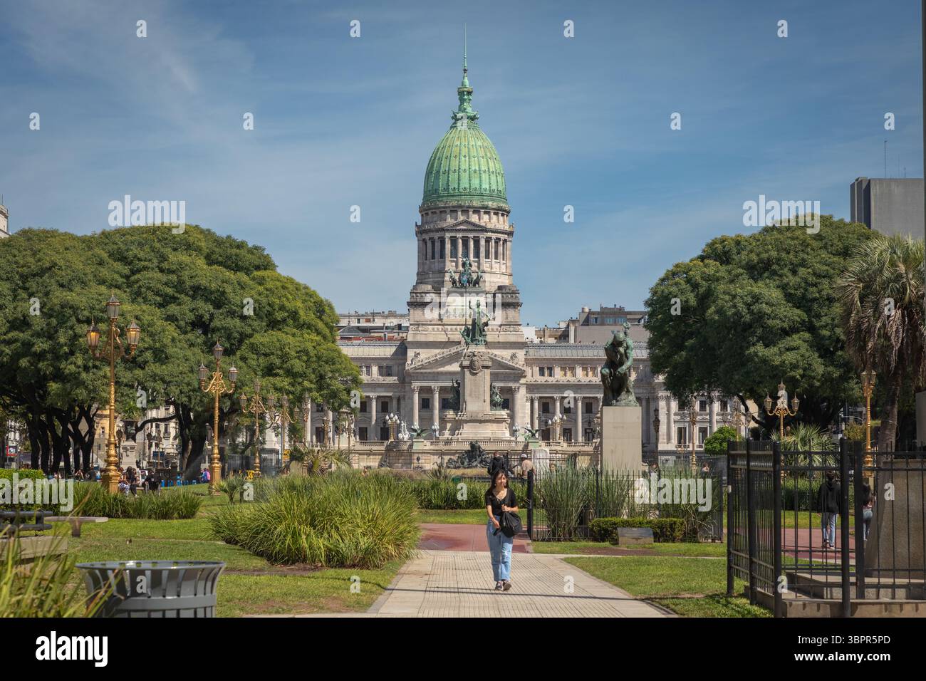 L'edificio del Congresso, sede della legislatura argentina. È uno dei più grandi edifici del mondo. Foto Stock