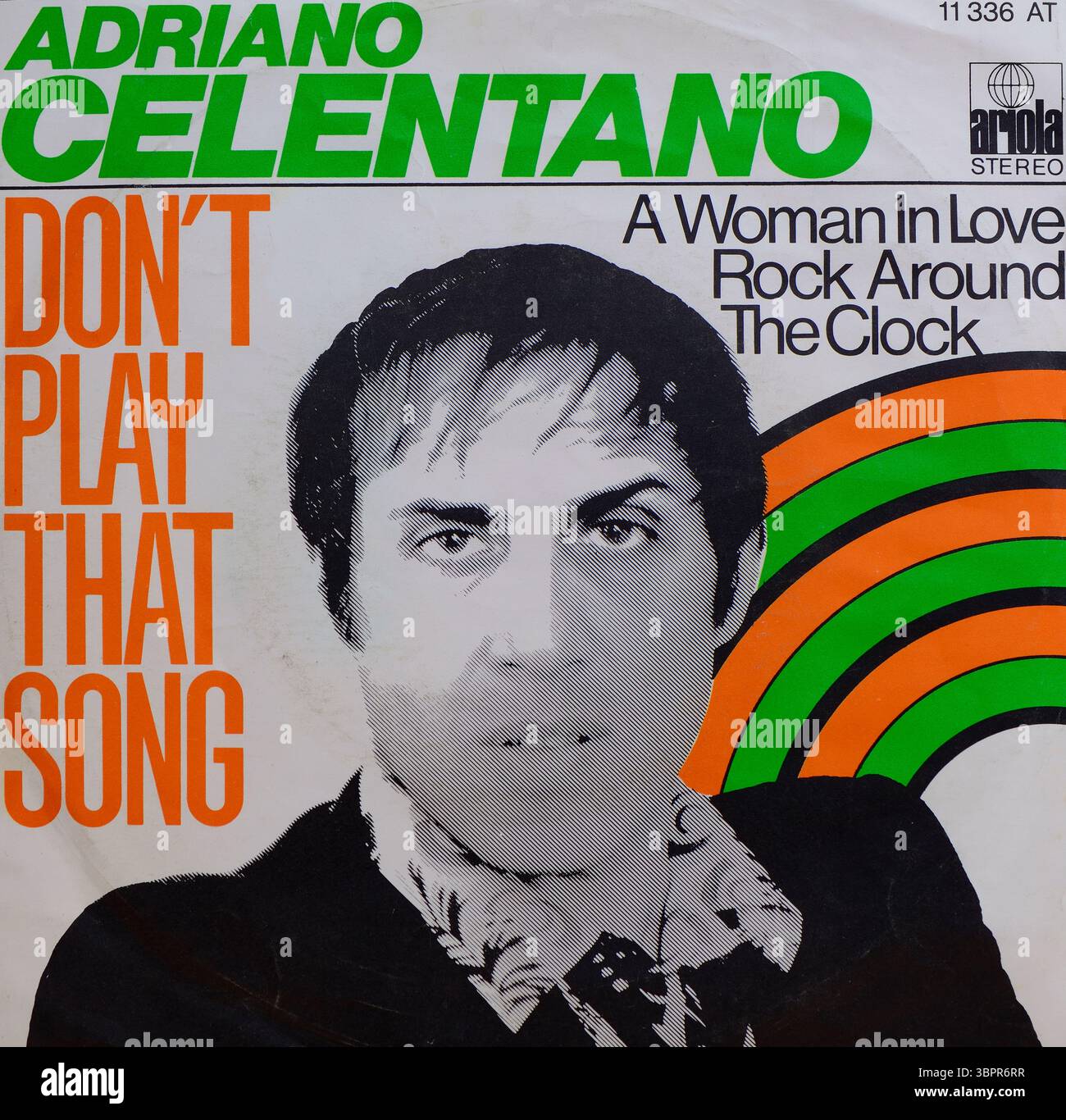 Vinile singolo vintage da 7', Adriano Celentano, Don't Play That Song, 1977 Foto Stock