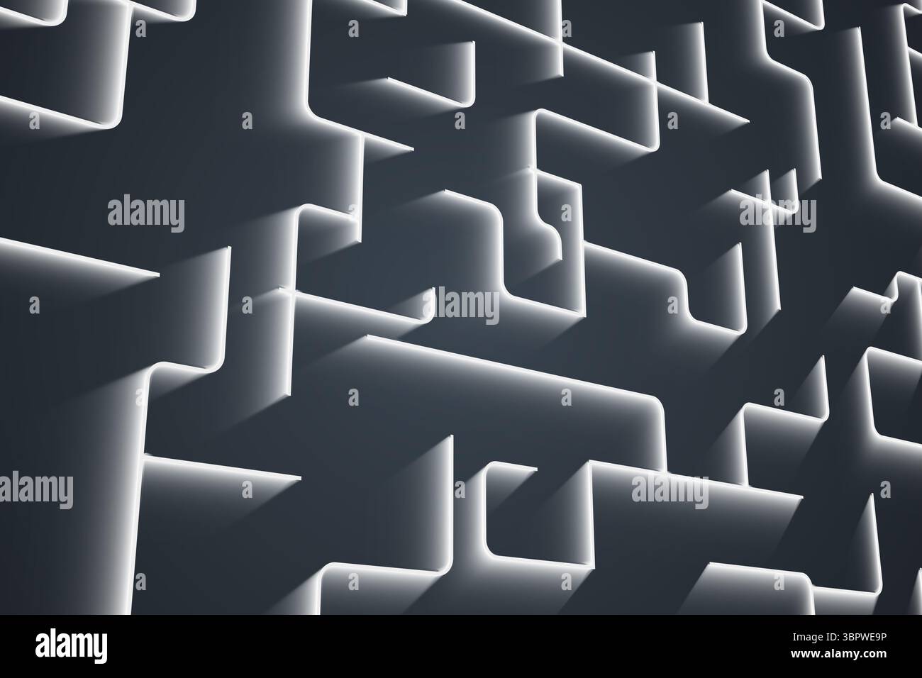 Linee lucido su sfondo nero Foto Stock