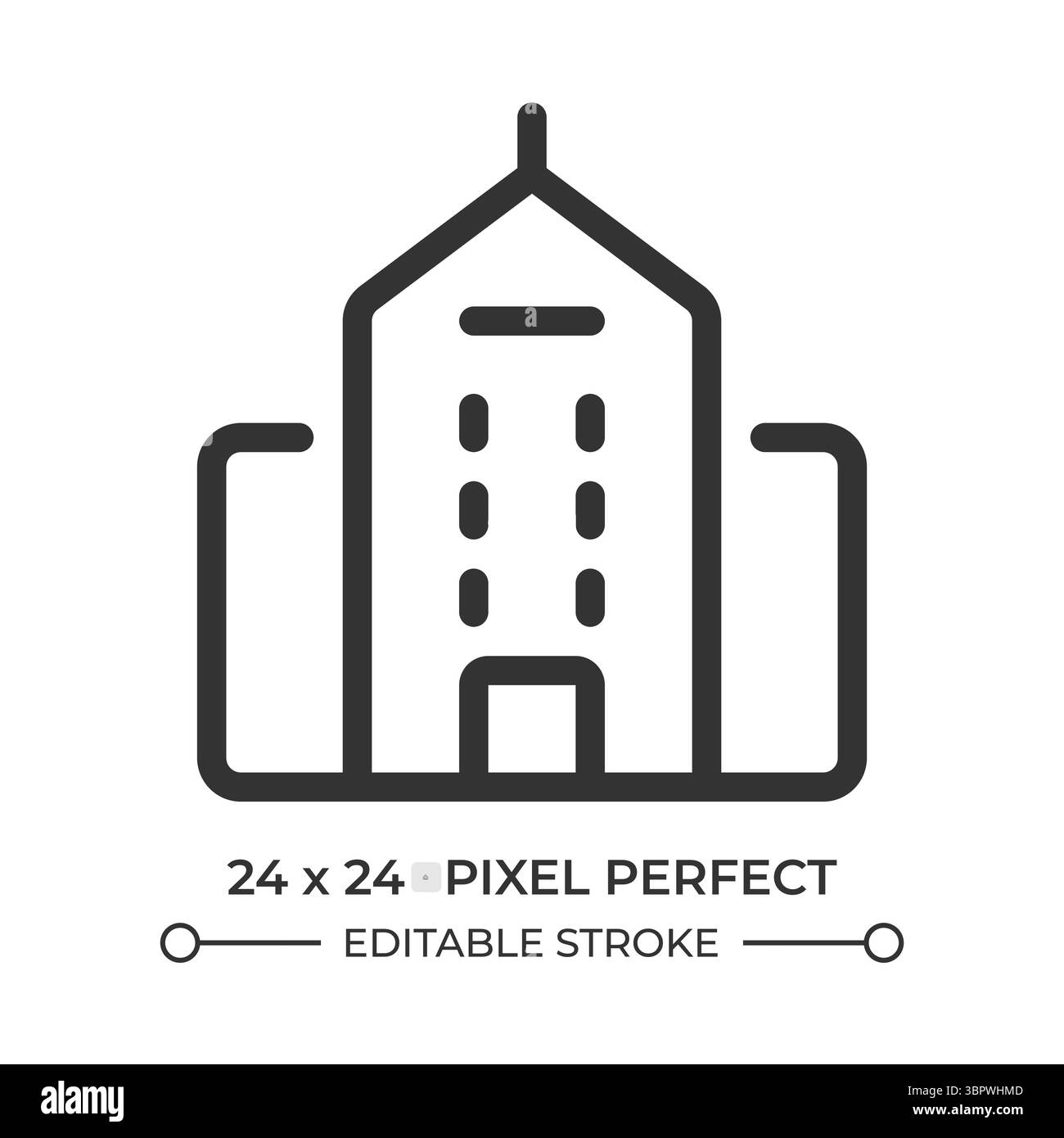 Icona dell'interfaccia utente della linea scolastica Illustrazione Vettoriale