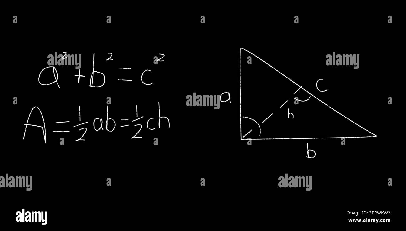 Problema geometrico con il diagramma triangolare Foto Stock
