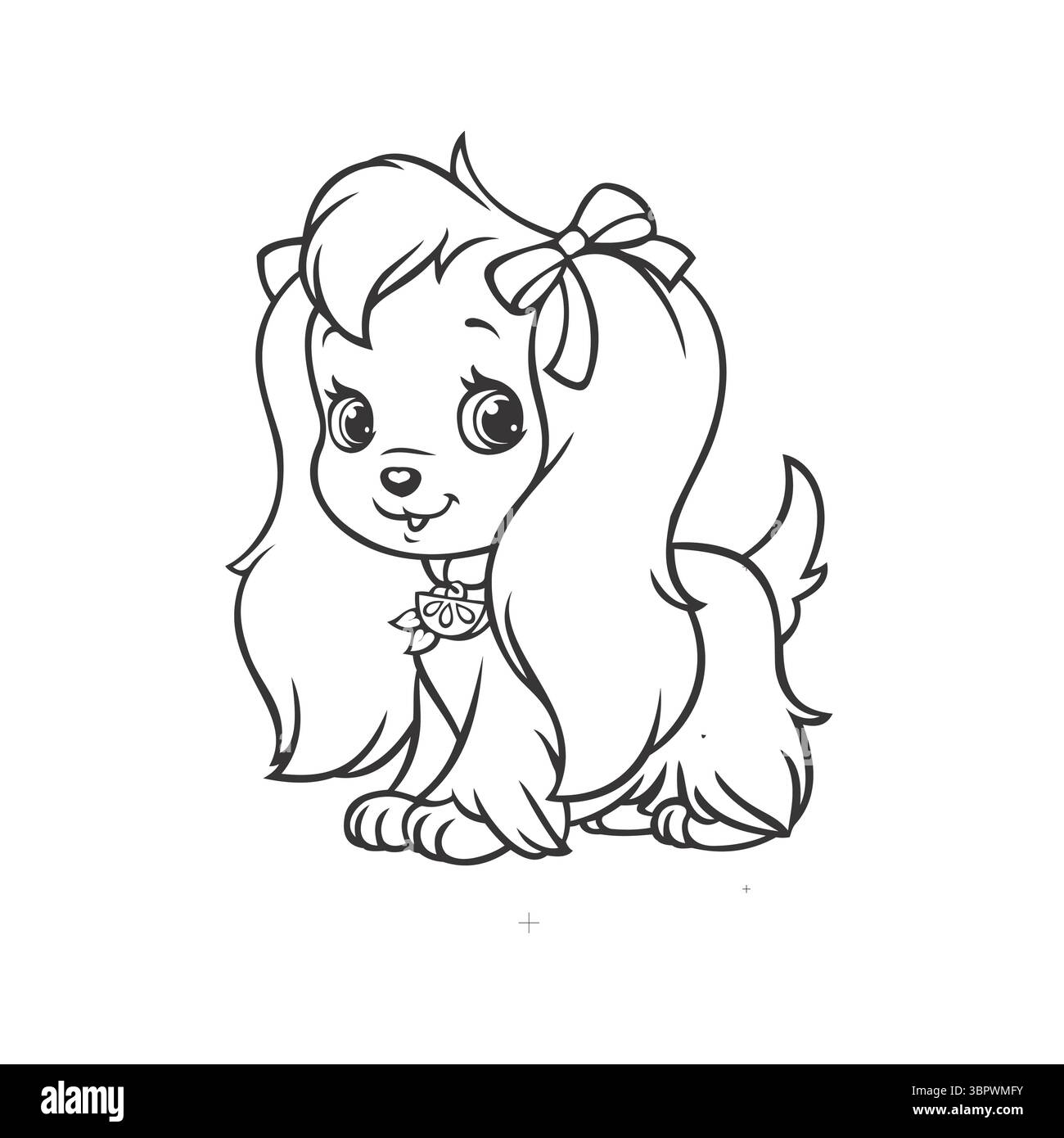 Design floreale ornamentale Un classico elemento floreale bianco e nero caratterizzato da eleganti foglie curve e dettagli intricati. Perfetto per l'uso in Illustrazione Vettoriale