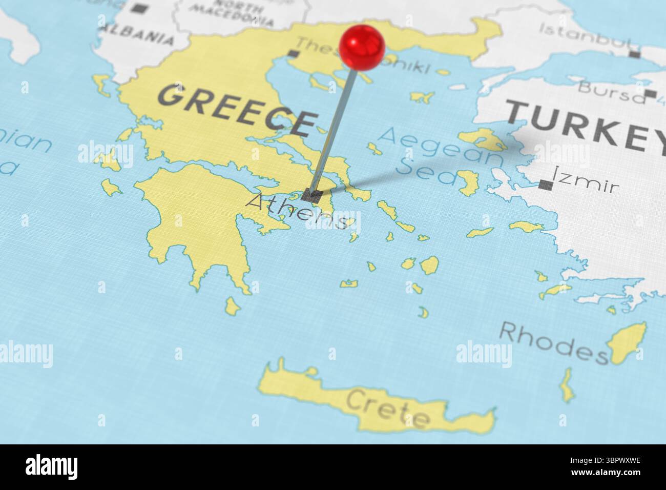 Grecia mappa politica con capitale immagini e fotografie stock ad alta ...