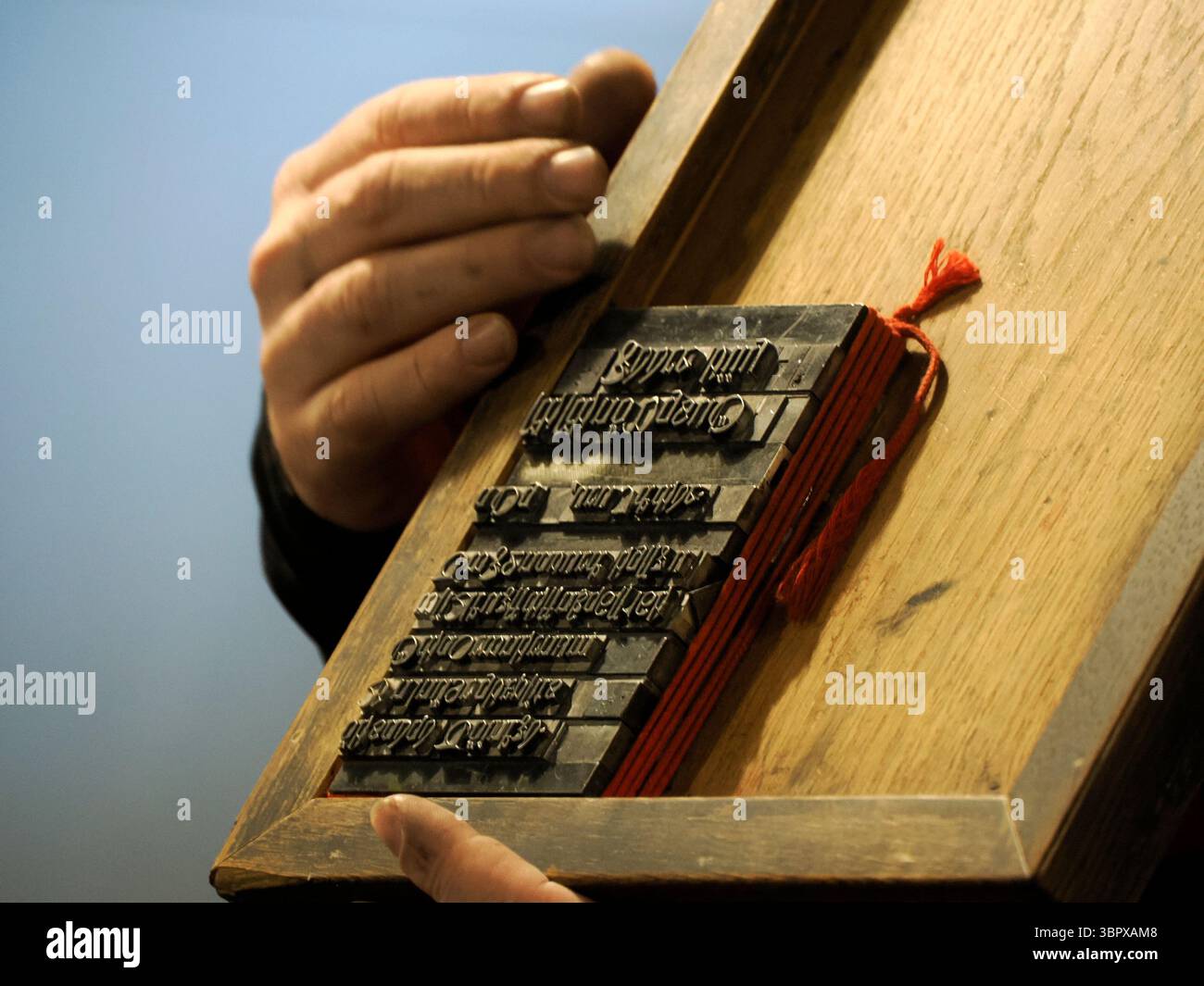 dettagli replica macchina da stampa vecchia Foto Stock