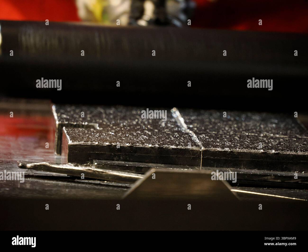 dettagli replica macchina da stampa vecchia Foto Stock