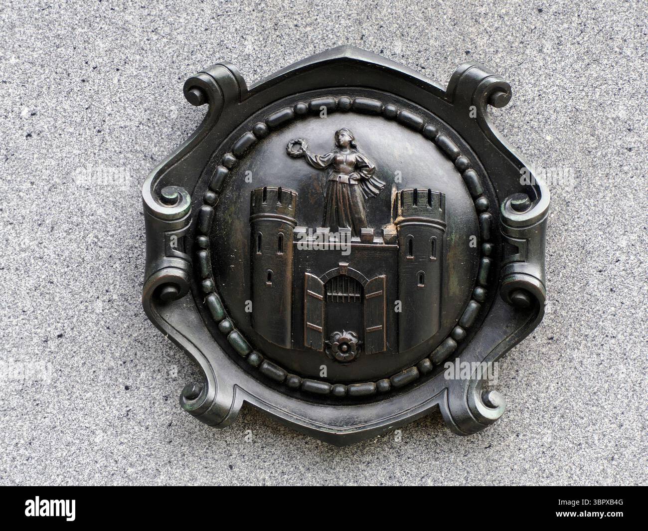 Il monumento di Martin Lutero a Worms Gemany, dettaglio Foto Stock