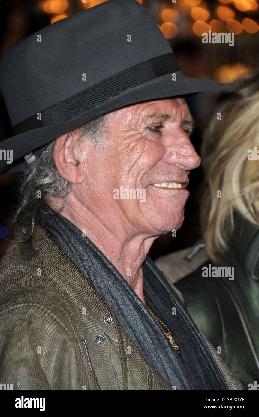 Keith Richards alla prima mondiale di "Pirati dei Caraibi: Sulle maree straniere" tenutasi a Disneyland ad Anaheim, Los Angeles - 7 maggio 2011 Foto Stock