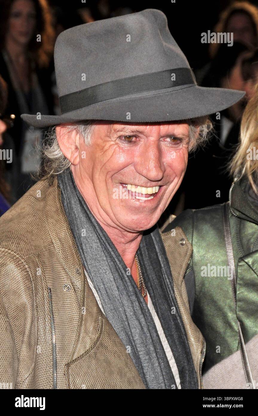 Keith Richards alla prima mondiale di "Pirati dei Caraibi: Sulle maree straniere" tenutasi a Disneyland ad Anaheim, Los Angeles - 7 maggio 2011 Foto Stock