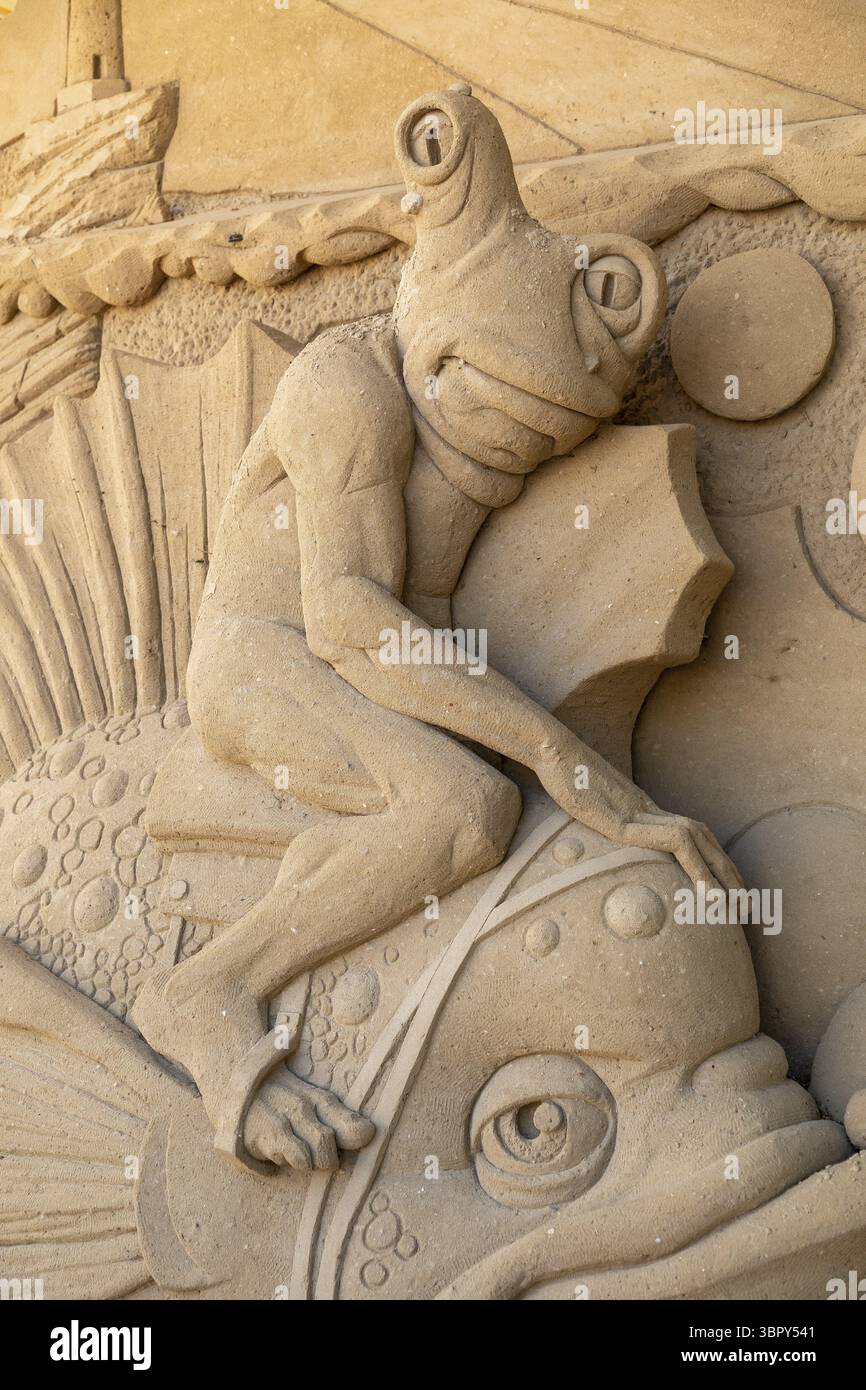Particolare: Oceano Atlantico, profondità del mare di Vladimir Bludnik, proveniente dalla Polonia, Sandwelt, Warnemuende, Rostock, Meclemburgo-Vorpommern, Germania Foto Stock