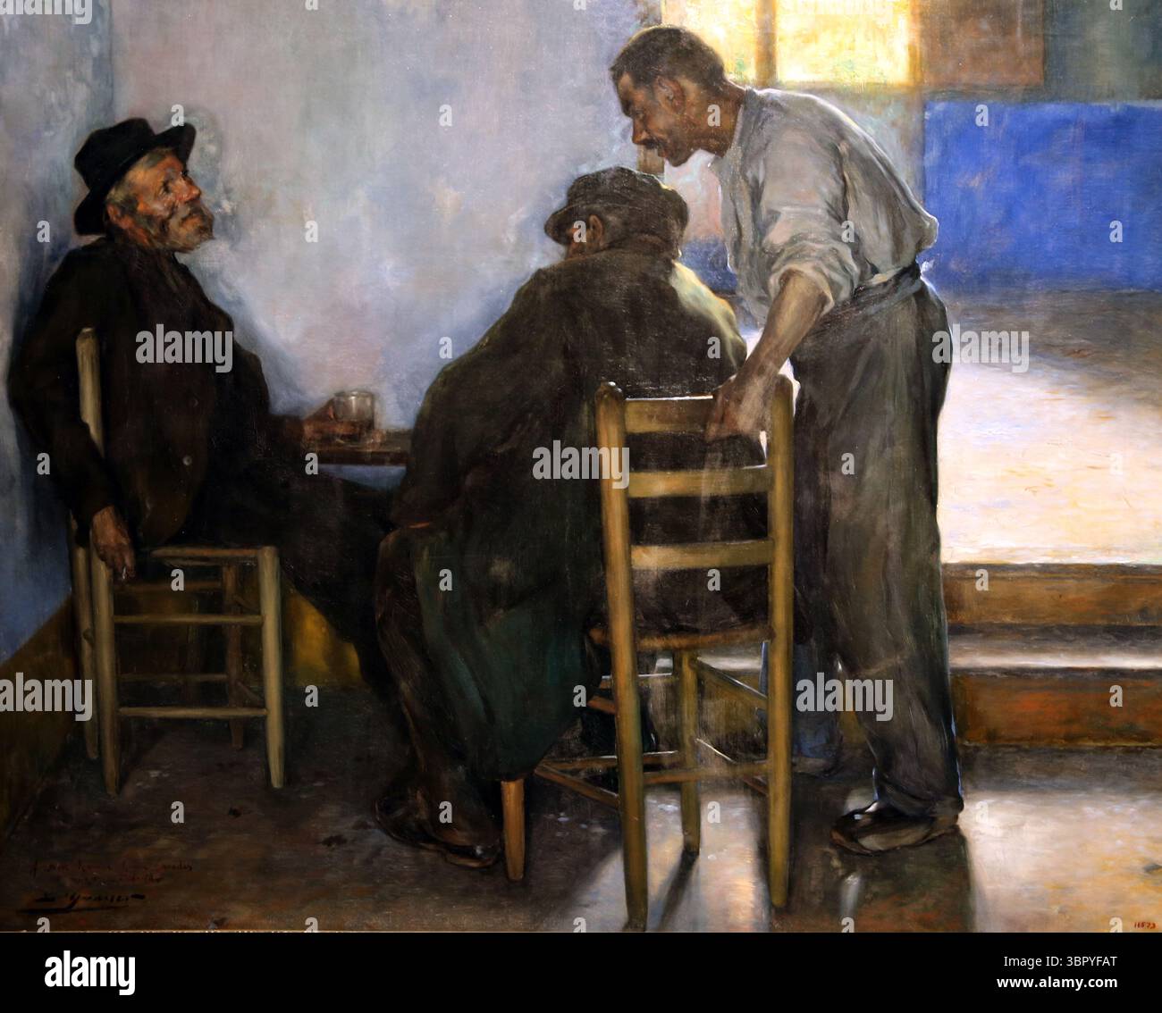 "Tavern Interior" di Lluís Graner (1863-1929). Olio su tela, c. 1895-1910. Spagna. Museo nazionale d'arte della Catalogna. Barcellona. Spagna. Foto Stock