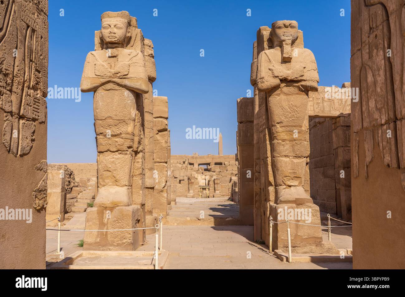 Il menu Akh o il «Giardino Botanico» di Thutmose III. Complesso del tempio di Karnak, Luxor Foto Stock