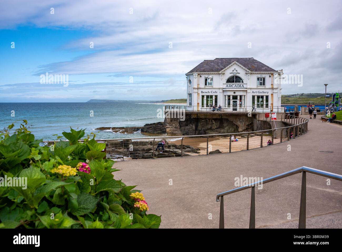 Arcadia Beach Cafe, Portrush, Irlanda del Nord, Regno Unito Foto Stock