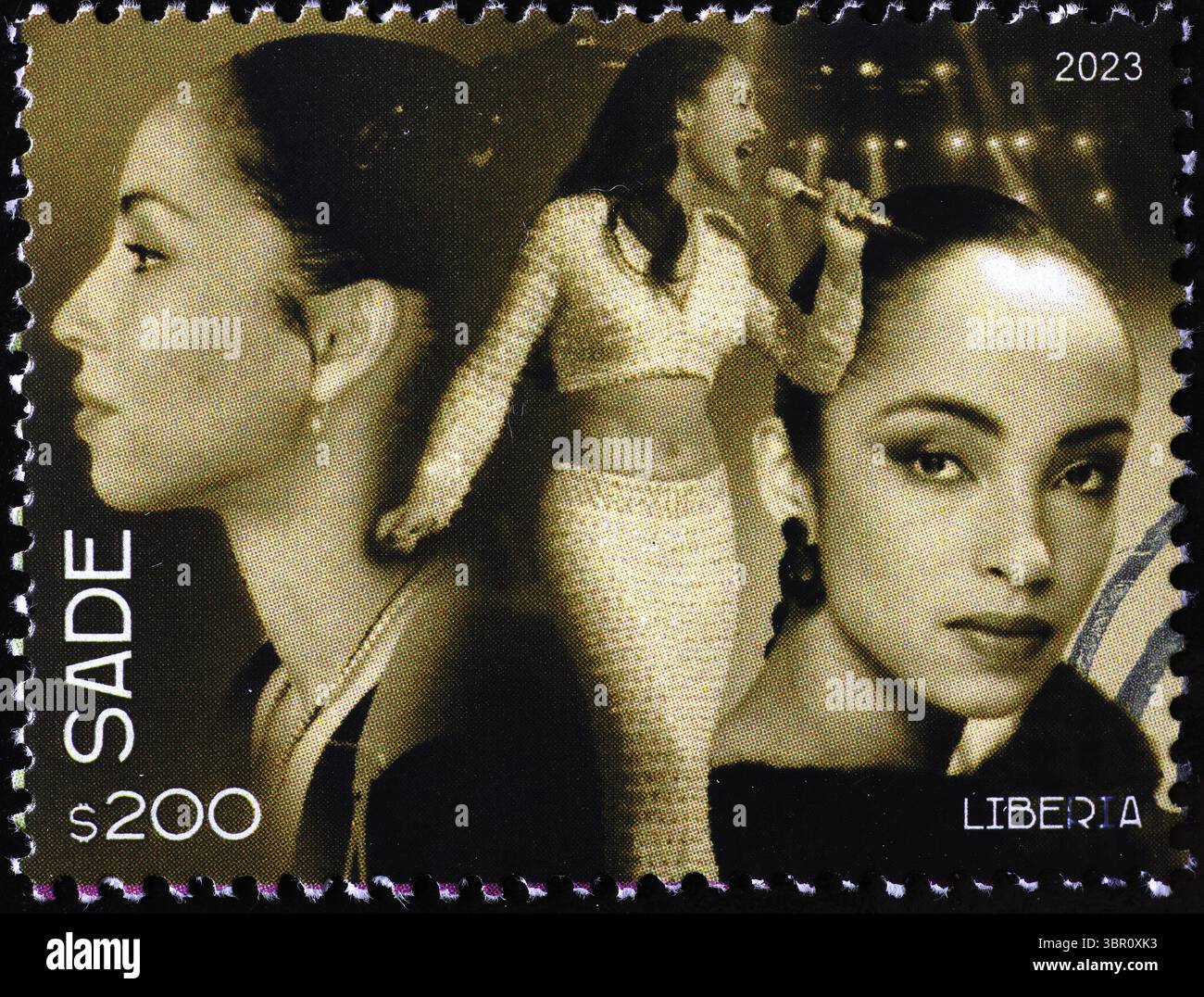 La cantante Sade ha celebrato il francobollo Foto Stock