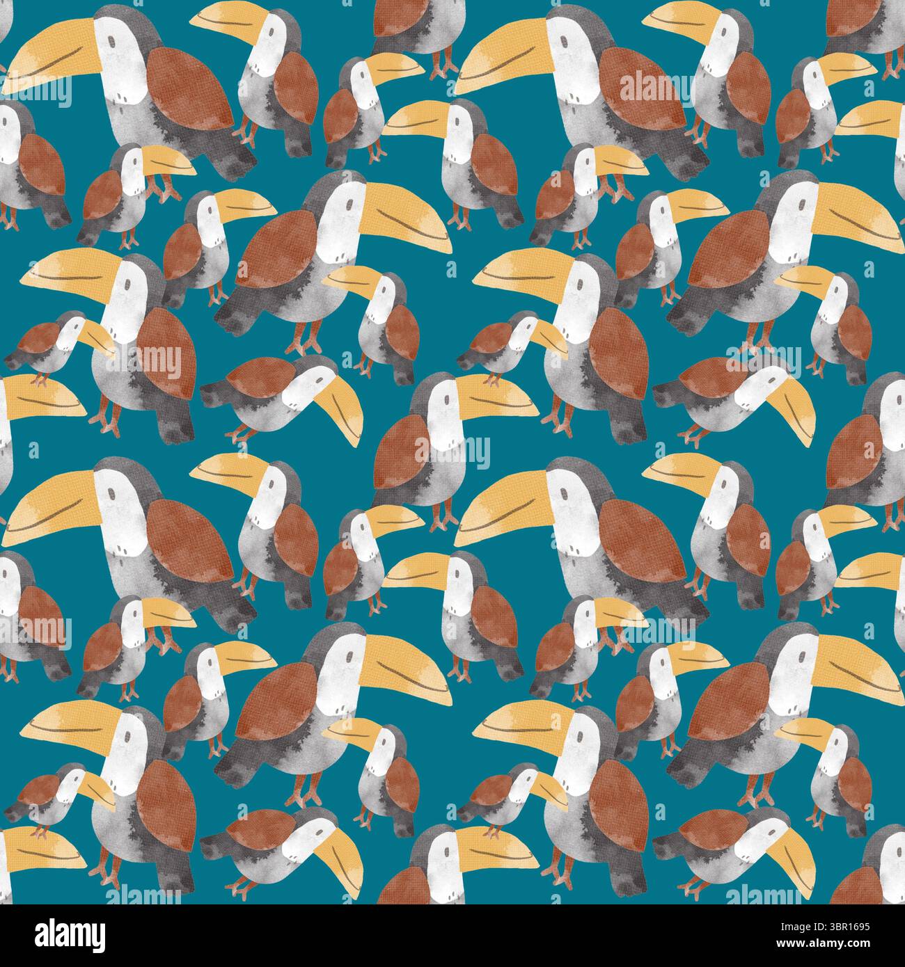 motivo senza cuciture con gli uccelli Foto Stock