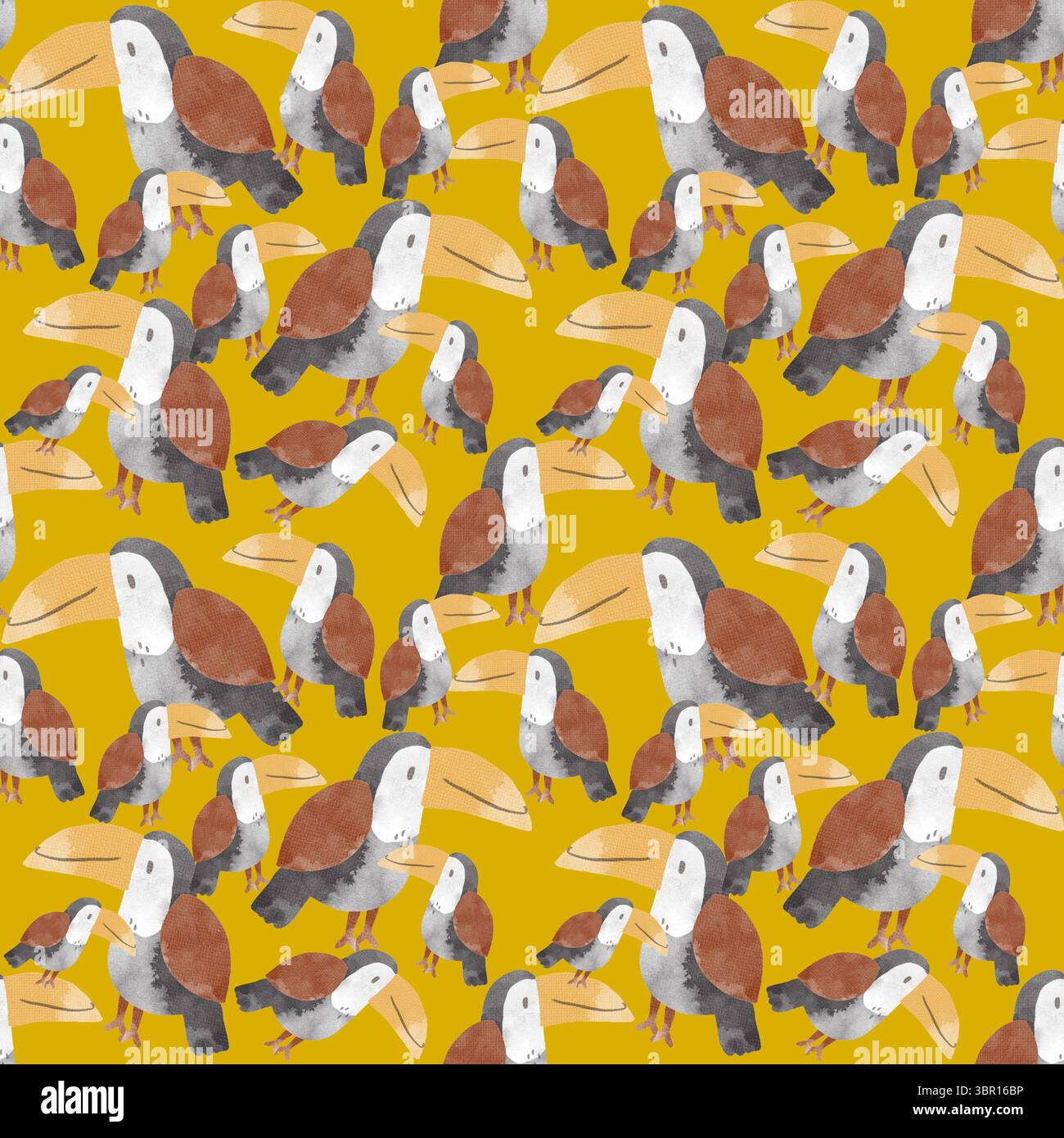 motivo senza cuciture con gli uccelli Foto Stock