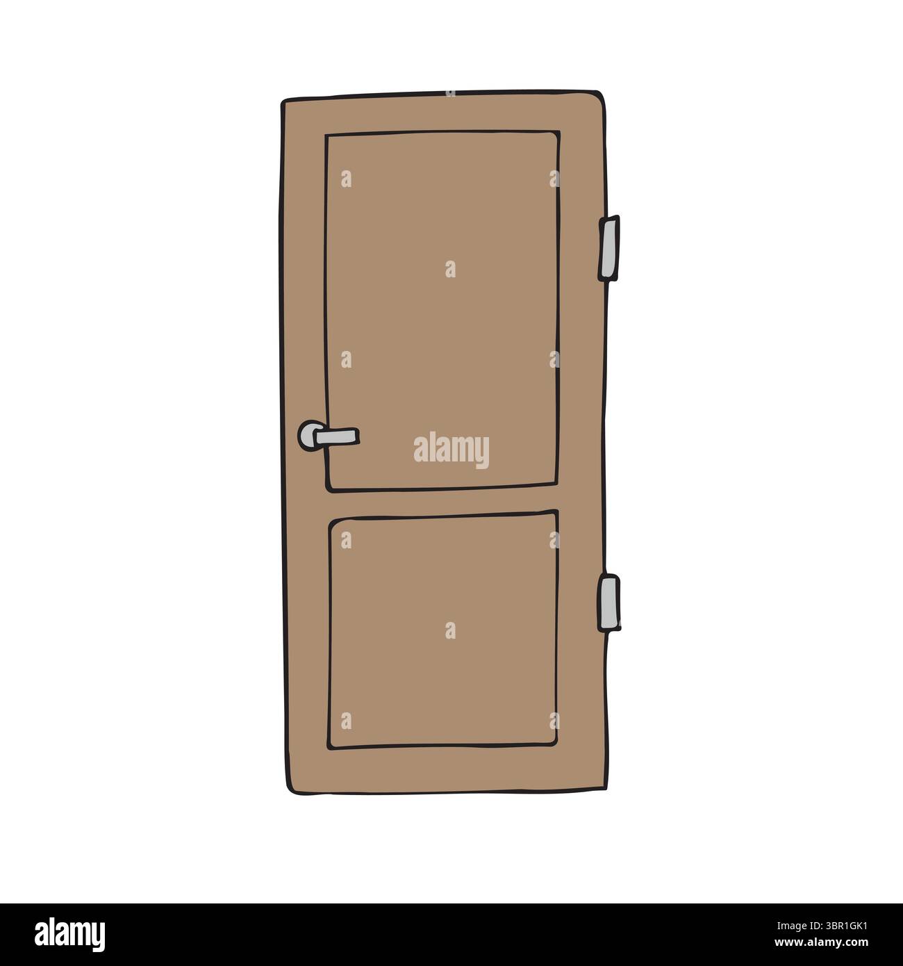 Sportello colorato per schizzi disegnato a mano vettoriale isolato su sfondo bianco Illustrazione Vettoriale