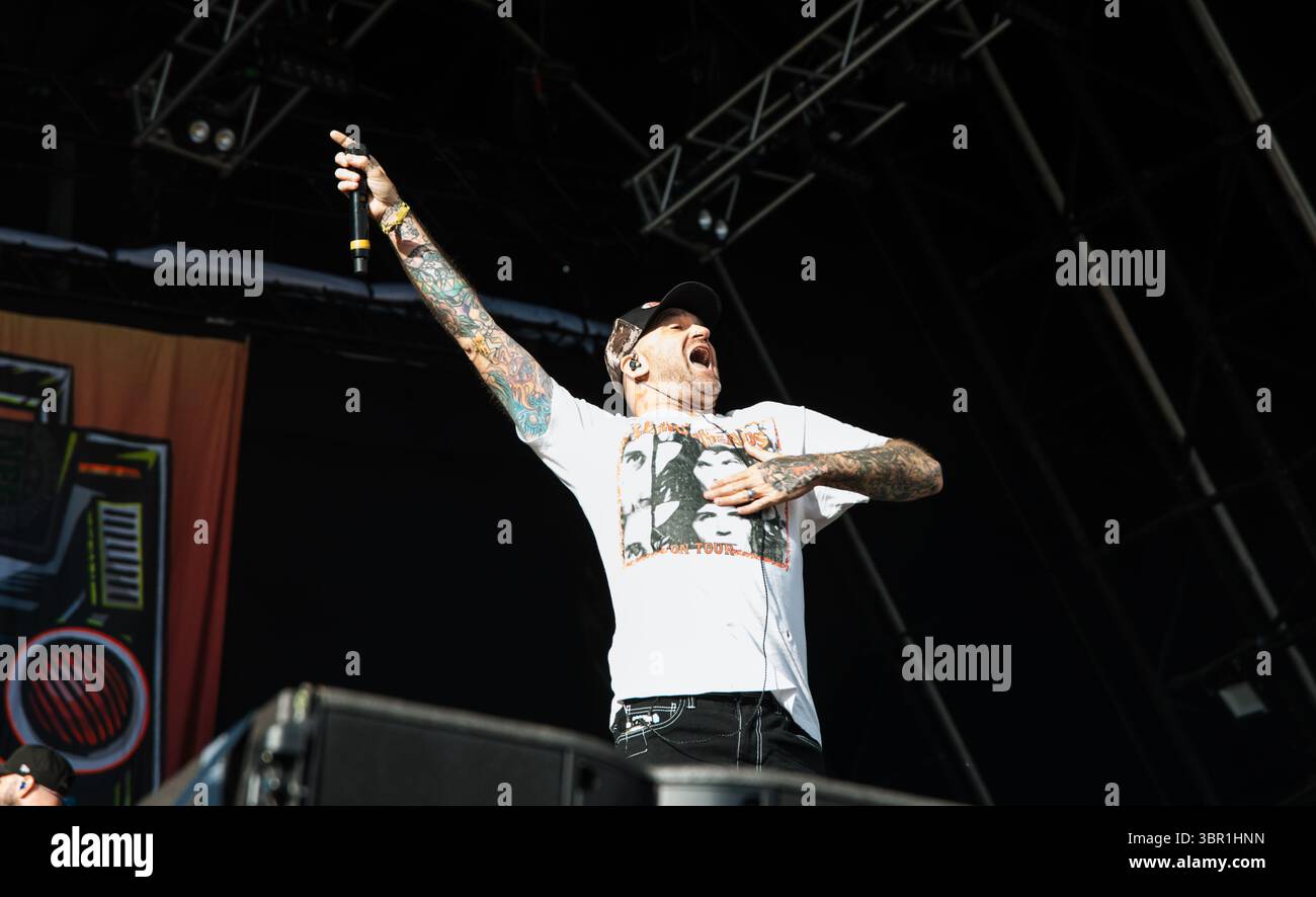 New Found Glory si esibisce dal vivo al Slam Dunk festival uk, 25 maggio 2025 Foto Stock