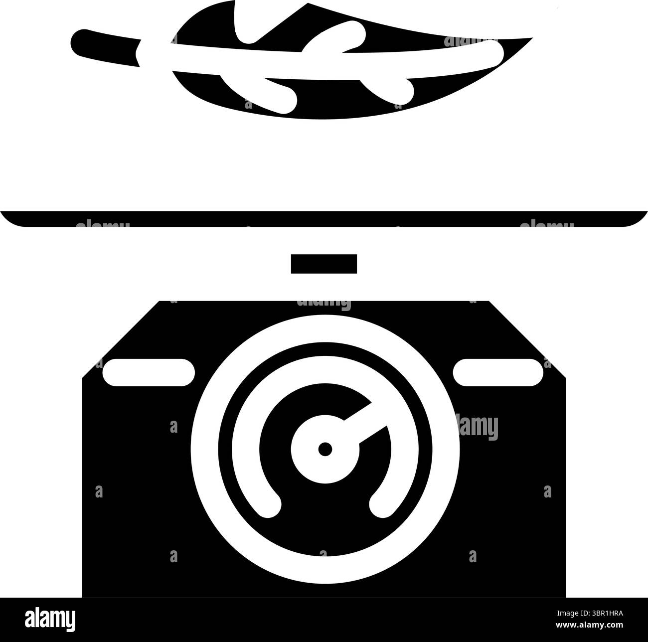 illustrazione vettoriale dell'icona glifo a peso leggero Illustrazione Vettoriale