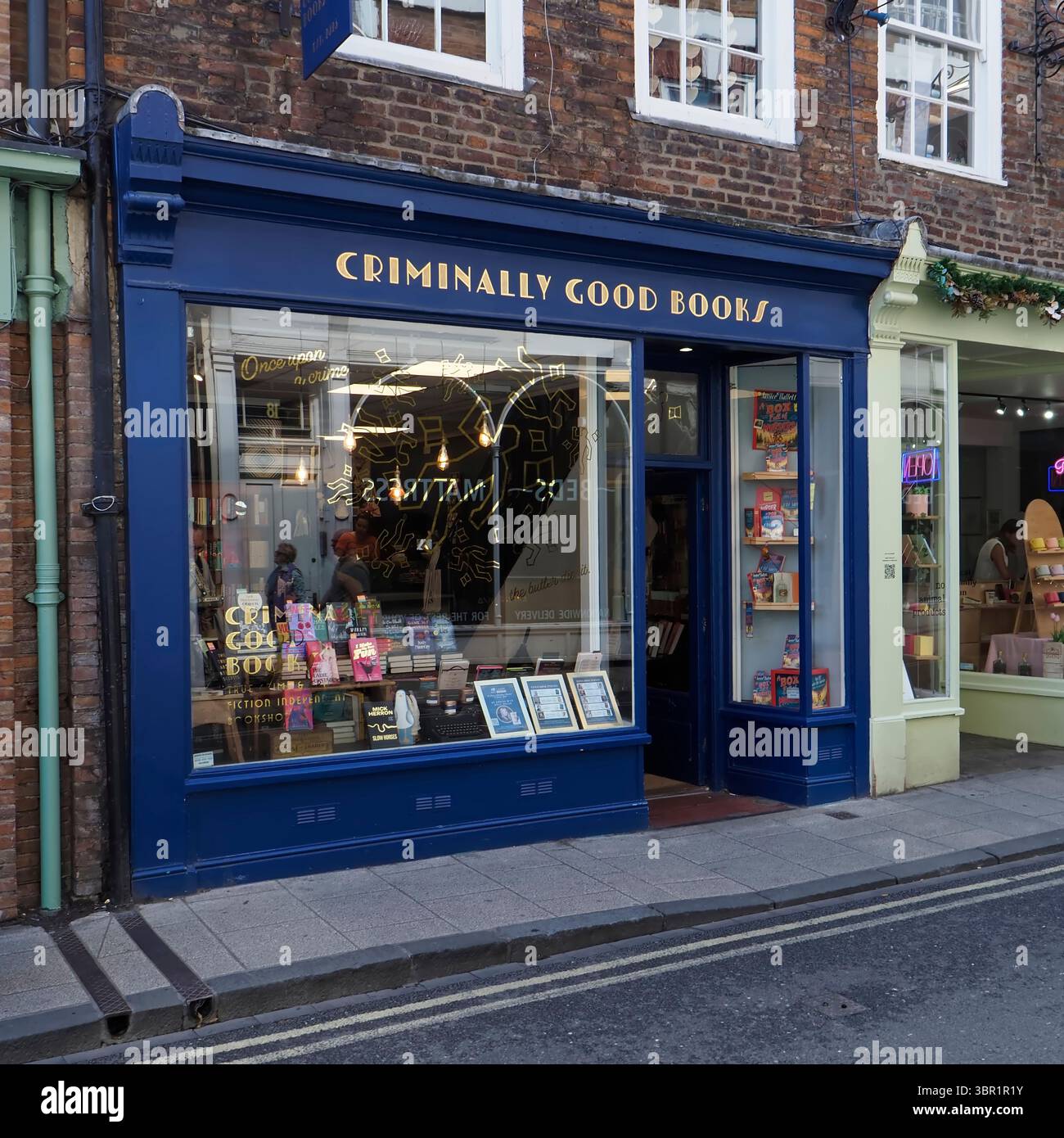 Criminally Good Books, York, North Yorkshire, Inghilterra, Regno Unito Foto Stock