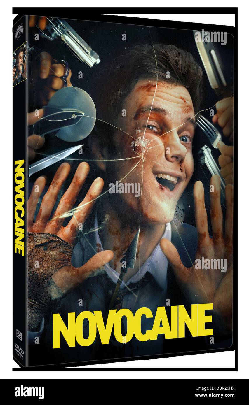Novocaine (2025) COPERTINA DVD *Filmstill - solo per uso editoriale* vedere le istruzioni speciali. CAP/UFS © Paramount Pictures via Capital Pictures Foto Stock