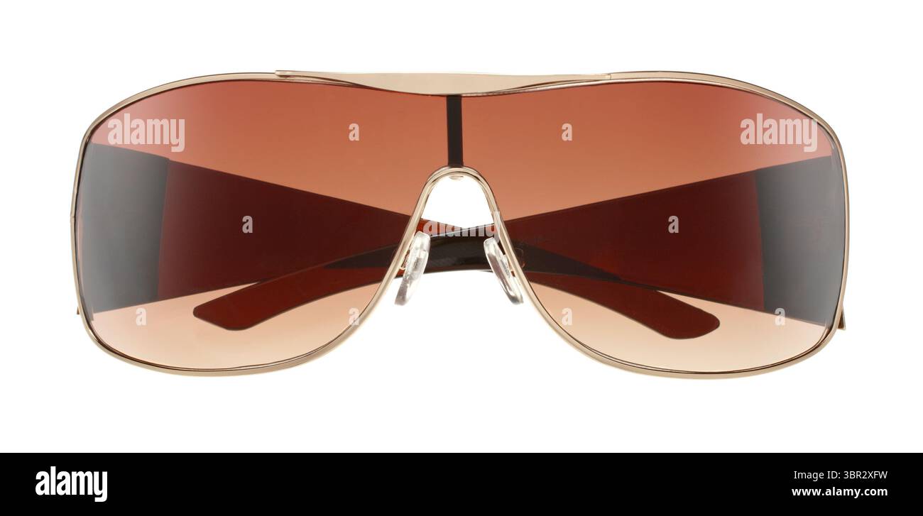 Occhiali da sole su sfondo bianco Foto Stock