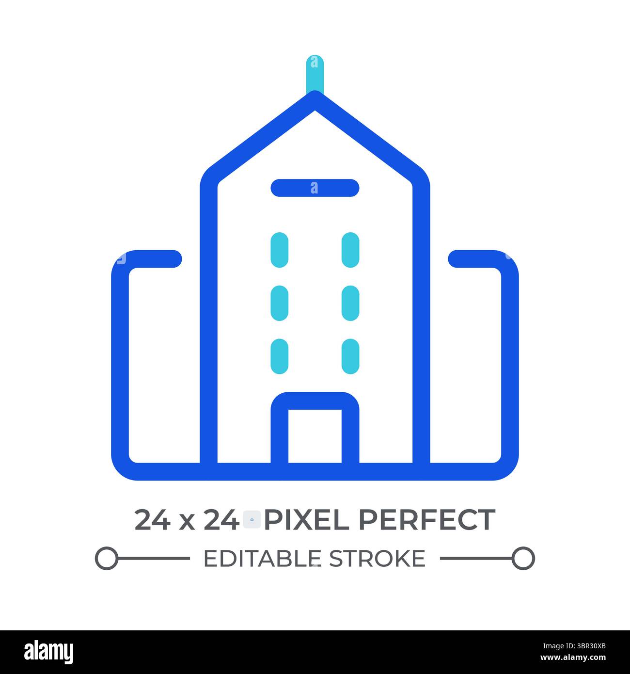 Icona della linea ui colorata della scuola Illustrazione Vettoriale
