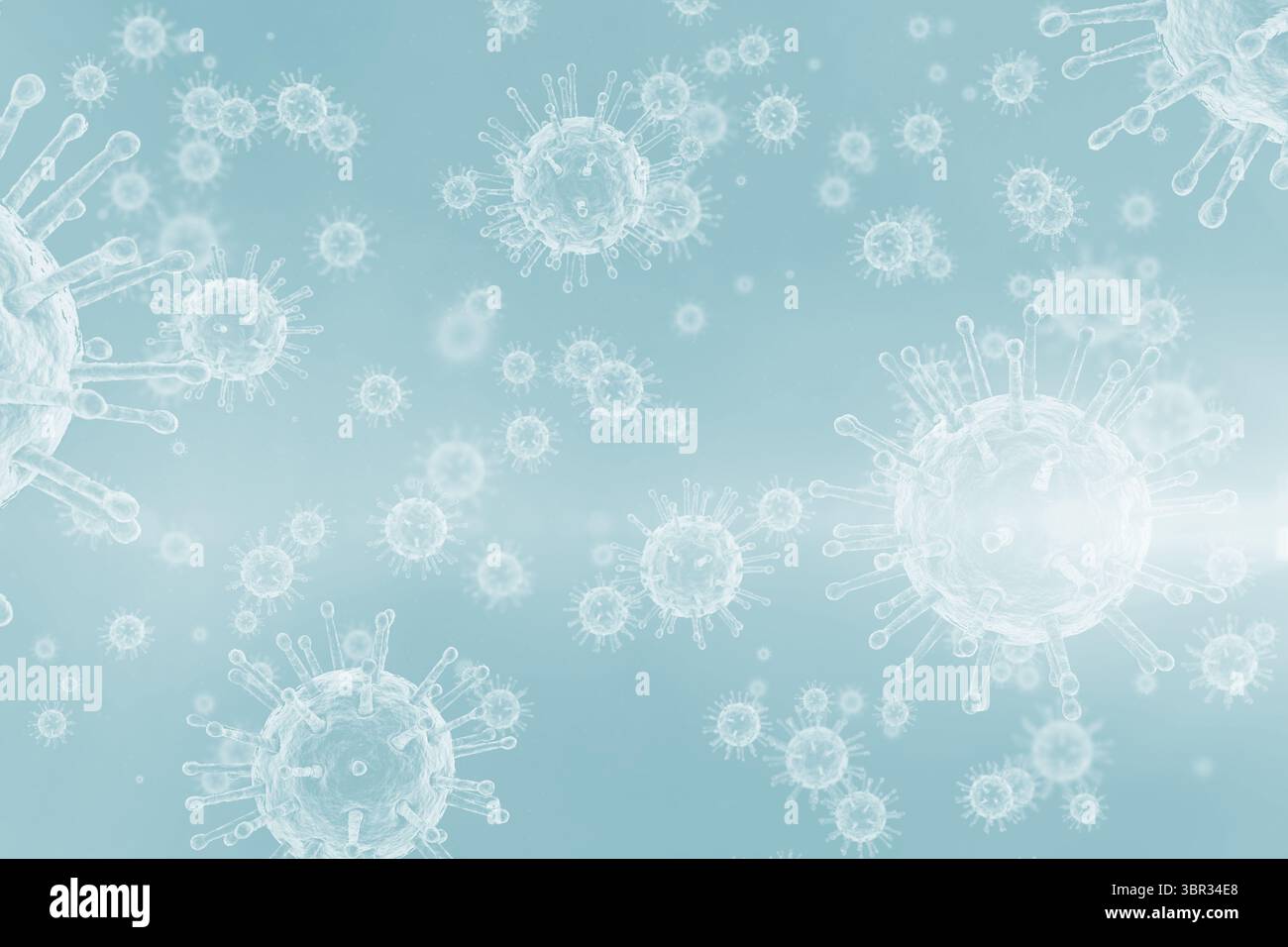 Immagine a tre dimensioni di un microrganismo Foto Stock