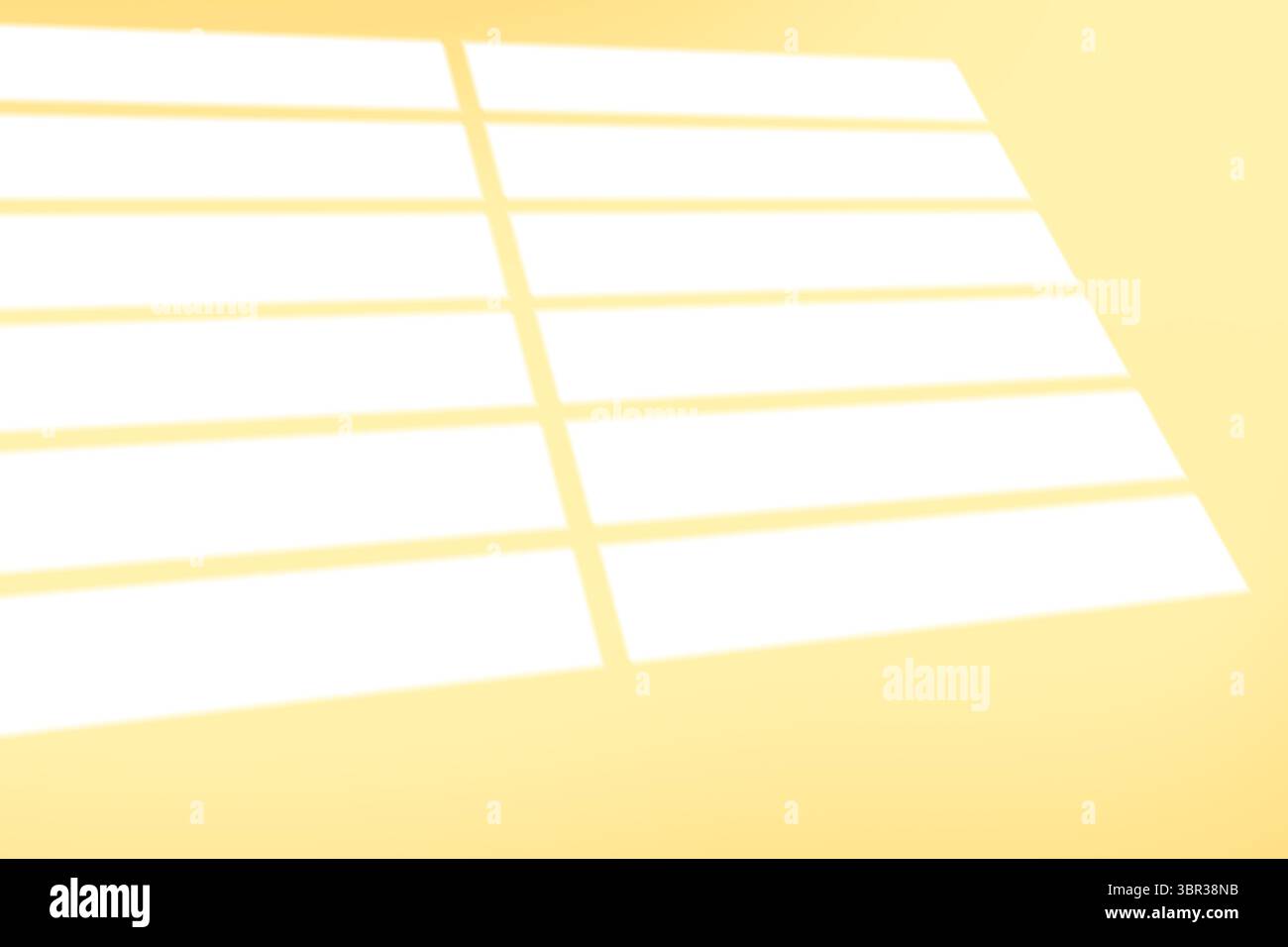 Strisce bianche sulla parete gialla Foto Stock