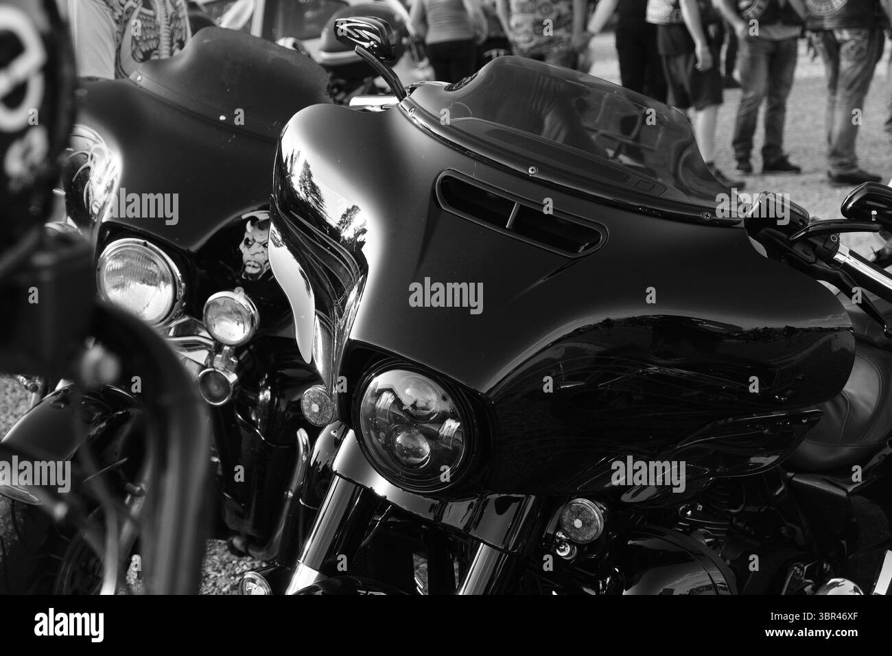 parte anteriore della moto Foto Stock