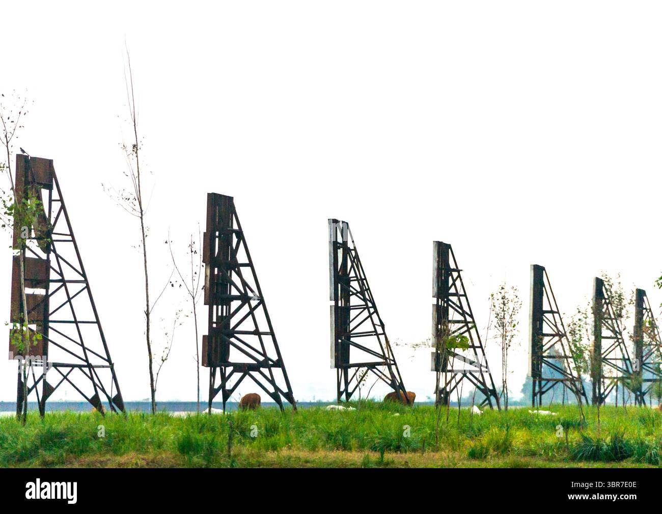 Cartelloni pubblicitari, Hamgyong meridionale, Hamhung, Corea del Nord Foto Stock
