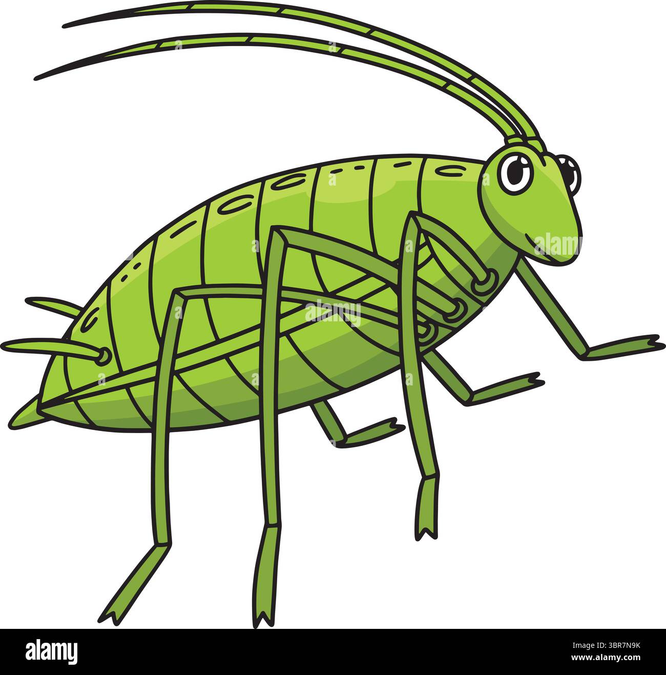 Insetto Aphid animale Cartoon colorato Clipart Illustrazione Vettoriale