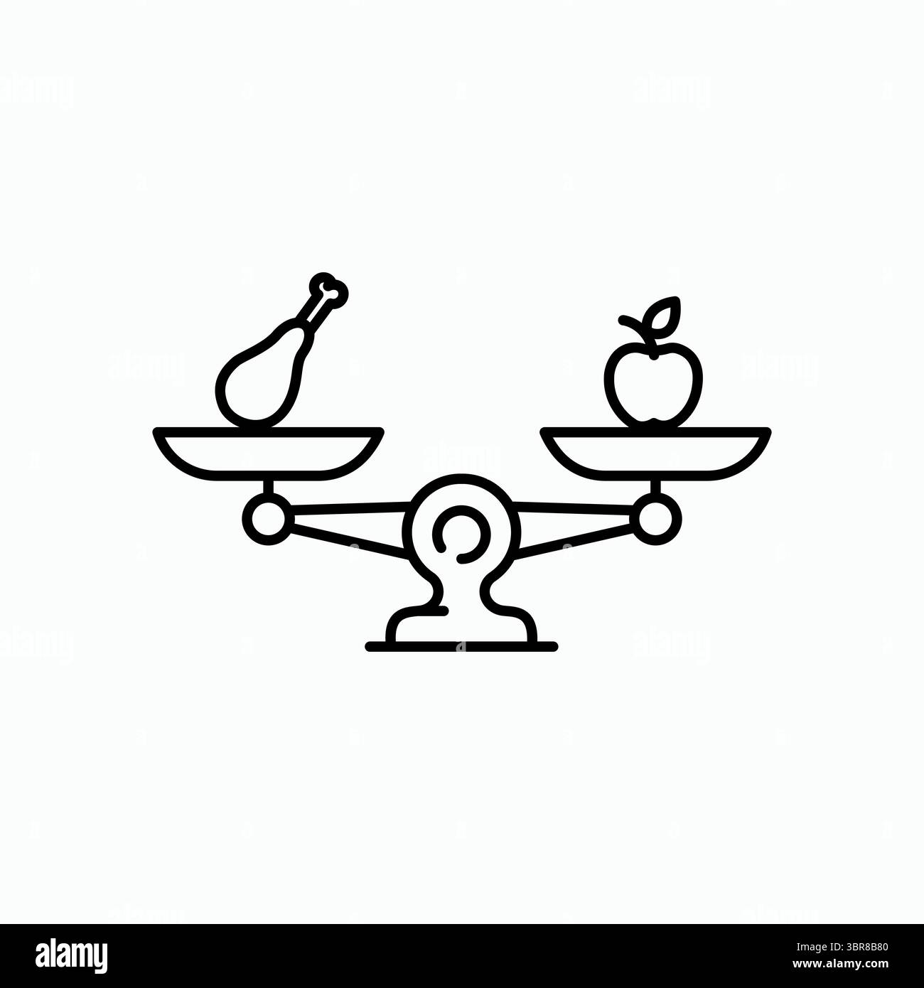 icona della linea di alimentazione bilanciata. insegna di stile lineare per il concept mobile e il web design. Icona vettoriale contorno. Simbolo, illustrazione del logo. Grafica vettoriale Illustrazione Vettoriale