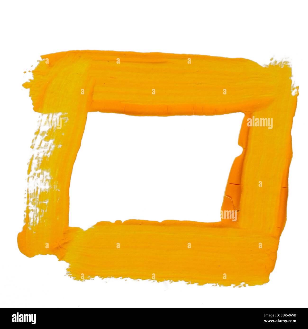 Una cornice gialla vibrante mette in mostra immaginazione artistica e creatività. Foto Stock