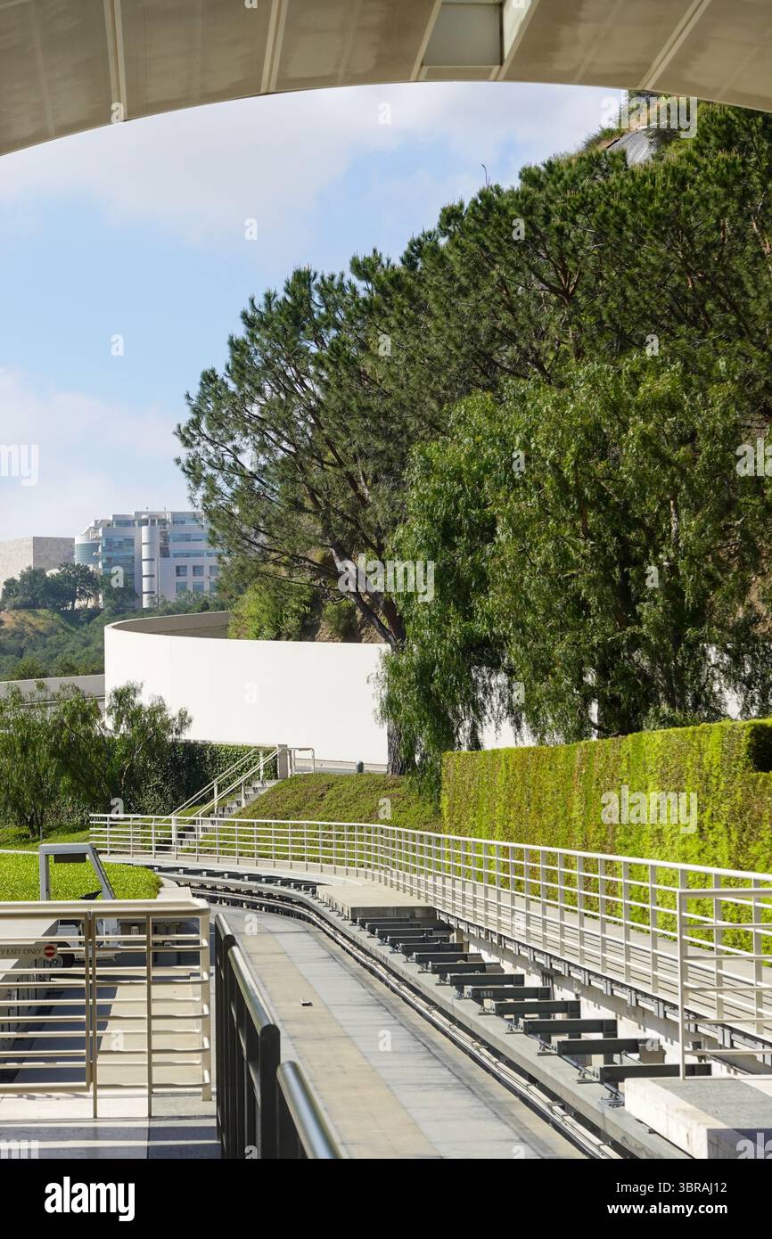 Percorso di avvicinamento al Getty Center Foto Stock