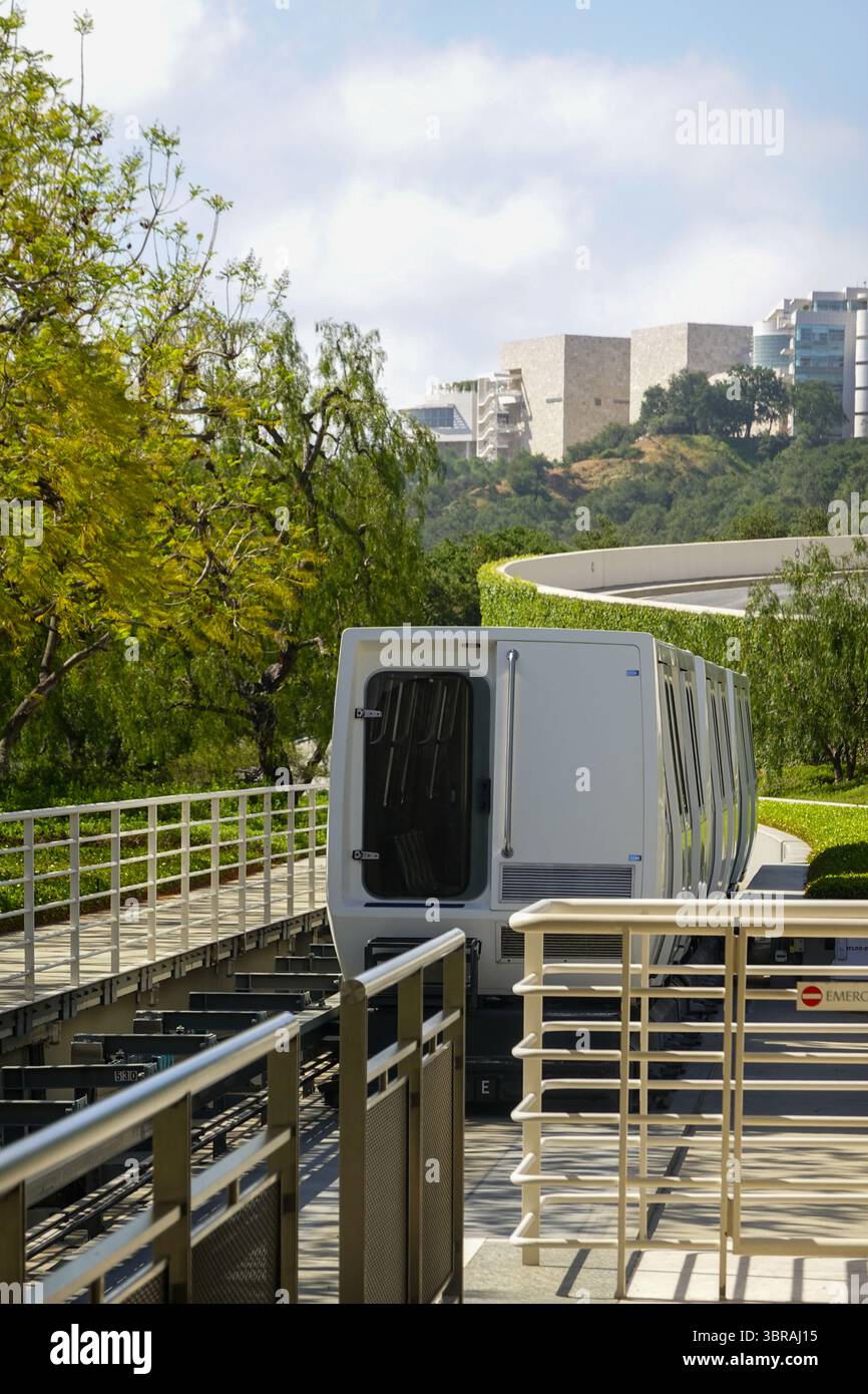 Percorso di avvicinamento al Getty Center Foto Stock
