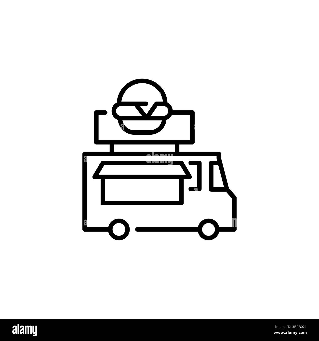 Icona Burger Truck Illustrazione Vettoriale