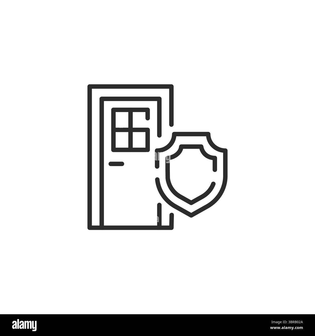 Icona sicurezza porta Illustrazione Vettoriale
