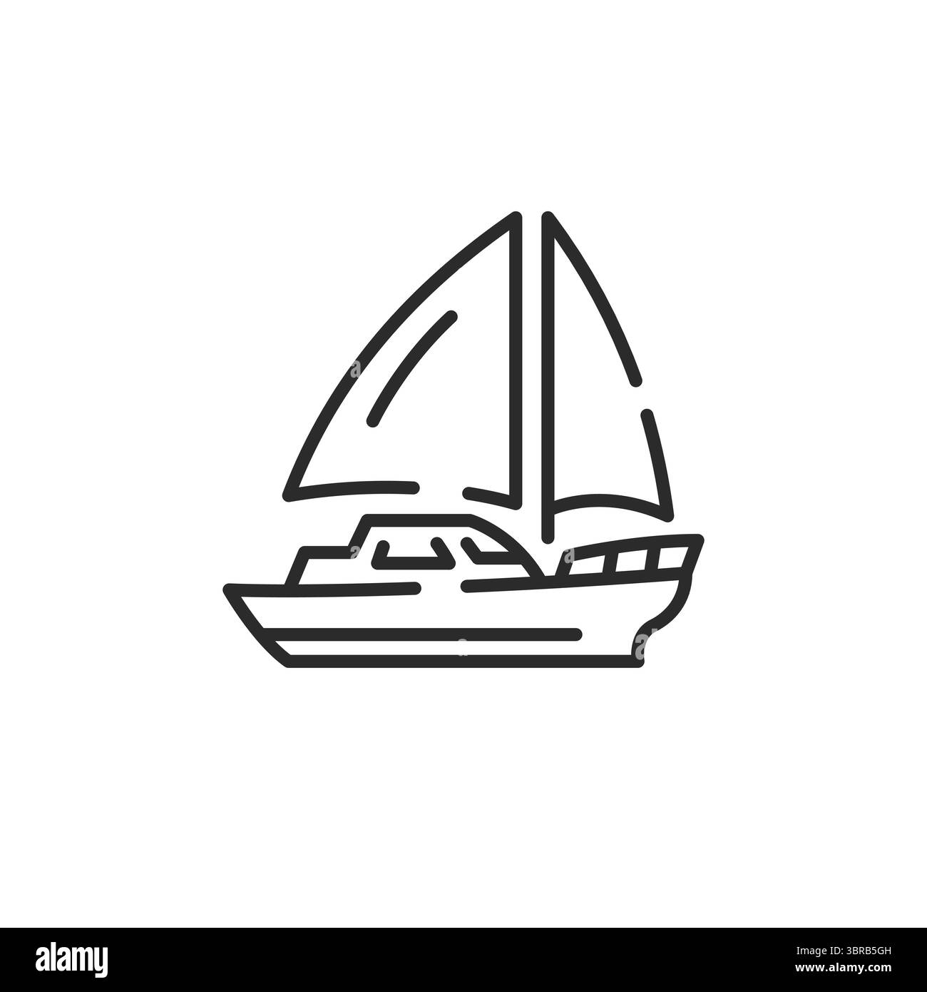 Icona della barca a vela Illustrazione Vettoriale