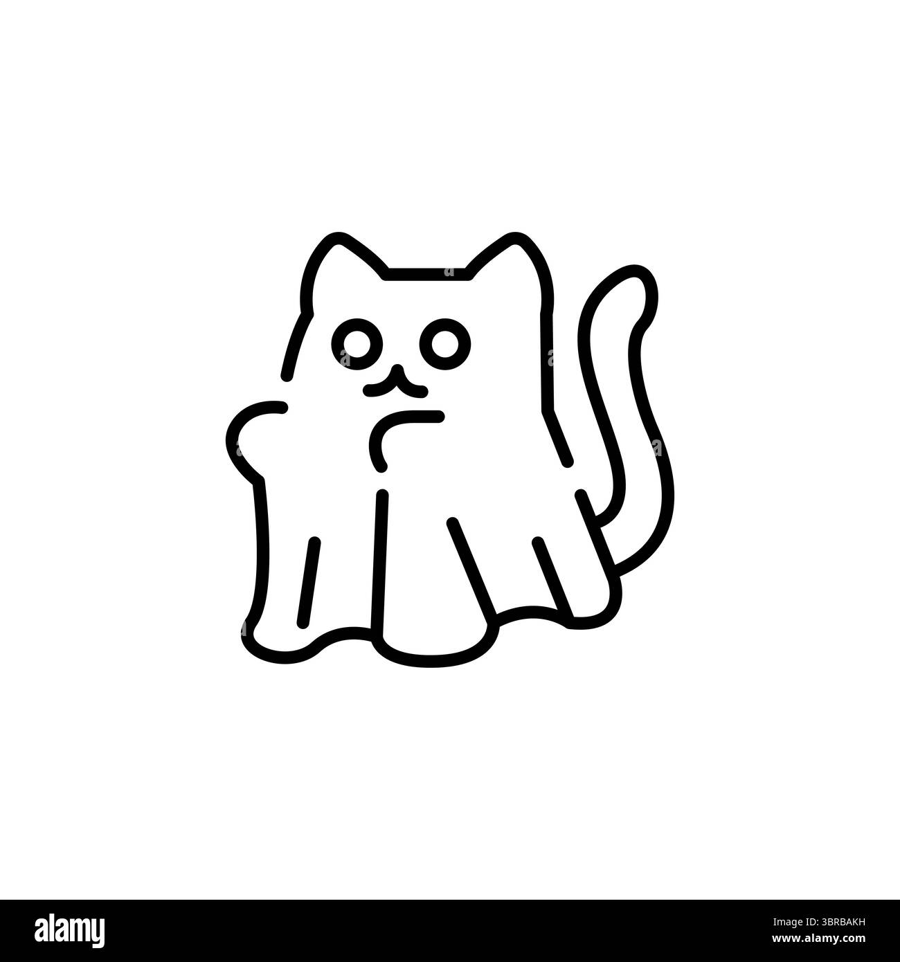 Icona Cat Ghost Illustrazione Vettoriale