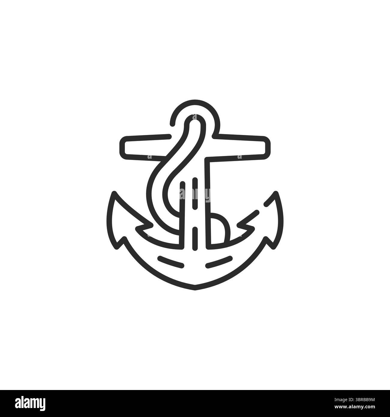 Icona di ancoraggio Illustrazione Vettoriale