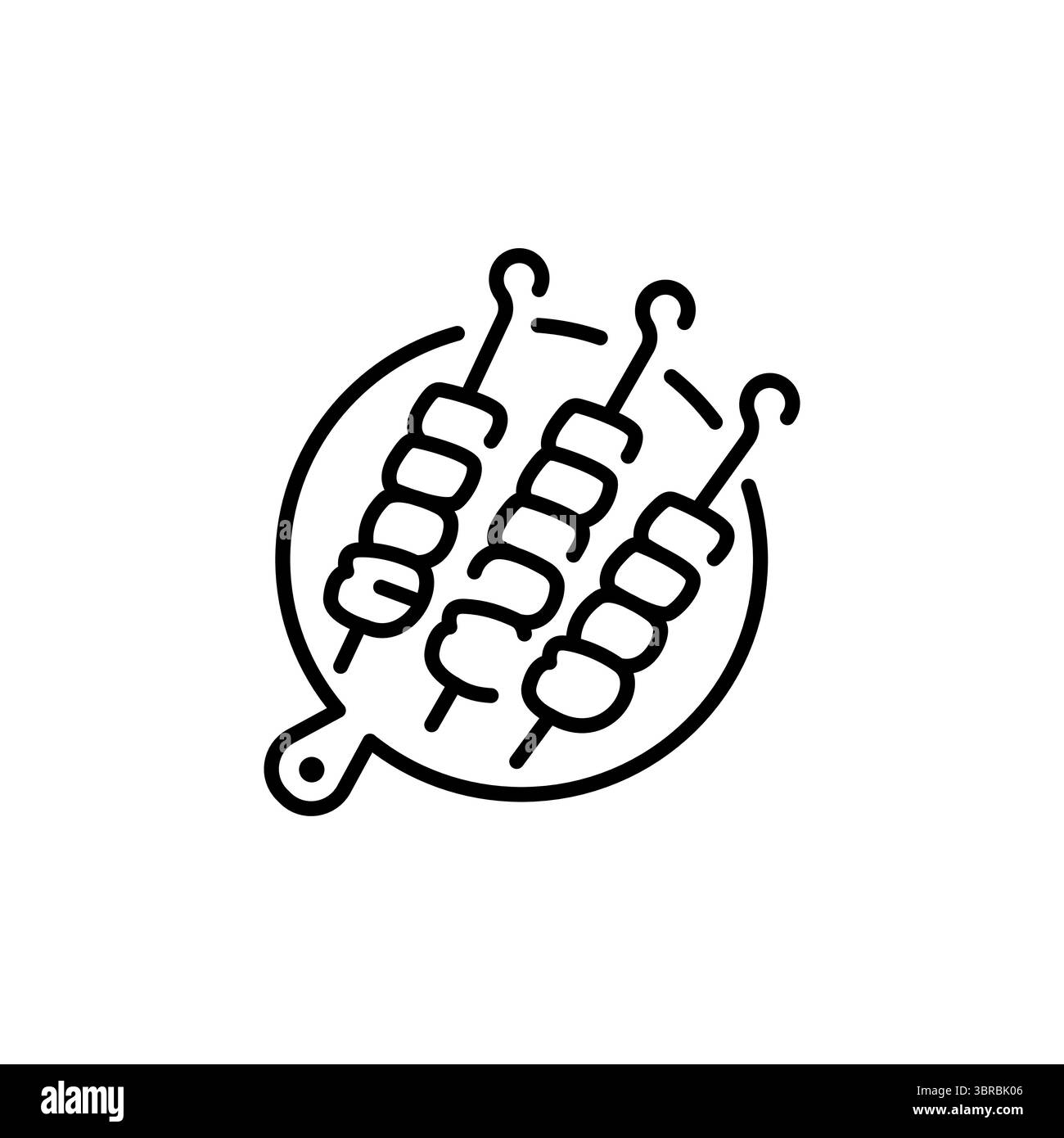 Icona kebab Skewers Illustrazione Vettoriale